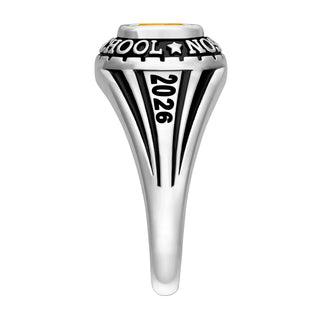 Ladies' Platinum Over Celebrium Traditional Class Ring