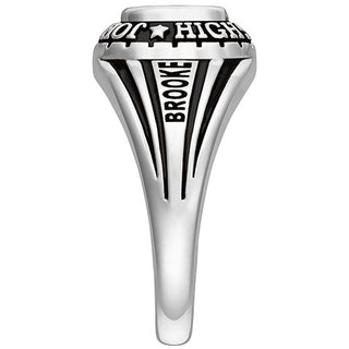 Ladies' Platinum Over Celebrium Traditional Class Ring