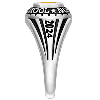 Ladies' Platinum Over Celebrium Traditional Class Ring