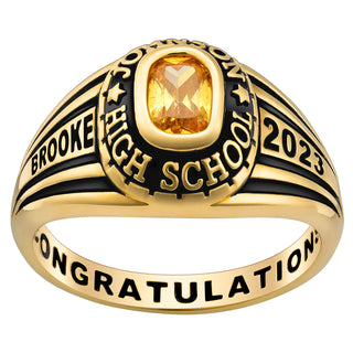 Ladies' Gold Over Celebrium Traditional Class Ring