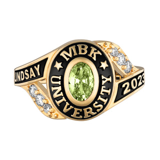 Ladies' Gold Celebrium Birthstone Traditional Class Ring