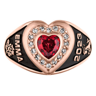 Ladies' Class Ring in Rose Gold Over Celebrium