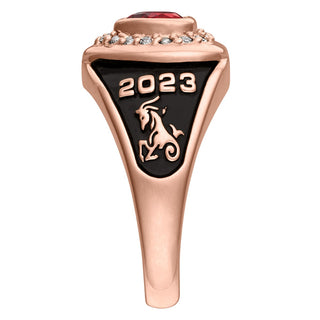 Ladies' Class Ring in Rose Gold Over Celebrium