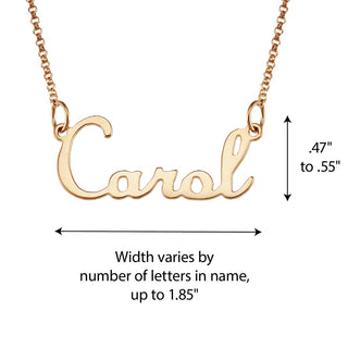 10K Yellow Gold Script Name Necklace