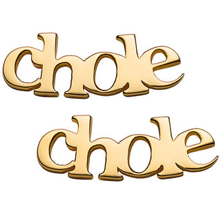 10K Yellow Gold Personalized Name Crawler Button Earring