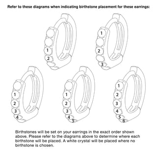 Multi Stone Huggie Hoop Earrings