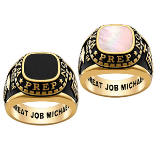 Men's 14K Gold Plated Genuine Stone Class Ring