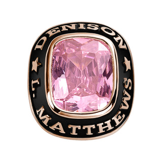 14K Rose Gold Plated Birthstone Class Pin