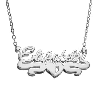 Personalized Sterling Silver Double Nameplate Necklace
