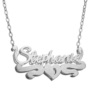Personalized Sterling Silver Double Nameplate Necklace