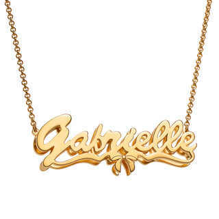 Personalized 14K Gold over Sterling Double Nameplate Necklace