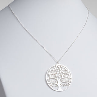 Silver Plated Name Family Tree Necklace