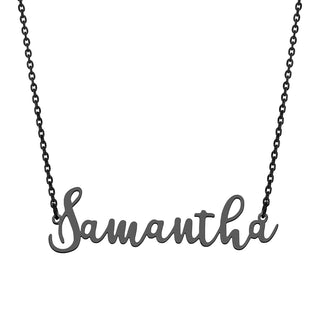 Stainless Steel Fancy Script Name Necklace