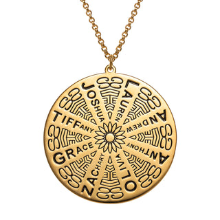 Personalized Mandala Name Necklace