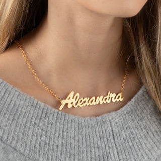 Outrageous Oversized Script Name Necklace