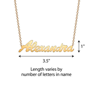 Outrageous Oversized Script Name Necklace