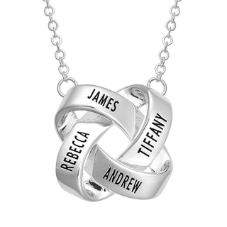 Interlocking Rings Name Pendant