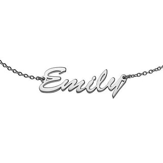 Silver Personalized Hollywood Script Name Anklet