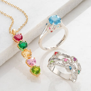 Personalized Mother's and Grandmother's Birthstone Ring
