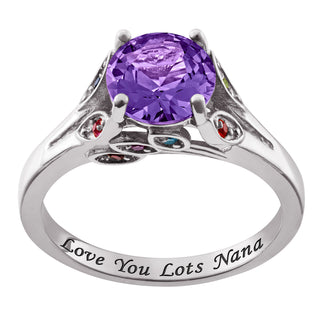 Personalized Mother's and Grandmother's Birthstone Ring