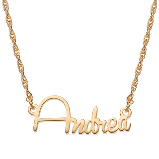 10K Yellow Gold Petite Script Name Necklace