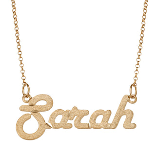 10K Yellow Gold Script Name Necklace