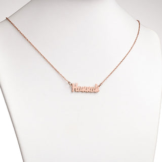 14K Rose Gold over Sterling Mini Name Necklace