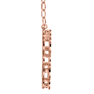 Personalized 14K Rose Gold Plated Double Nameplate Necklace