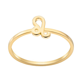 14K Gold over Sterling Cutout Zodiac Sign Stack Ring