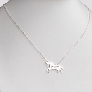 Sterling Silver Unicorn Silhouette Necklace