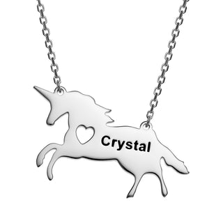Sterling Silver Unicorn Silhouette Necklace