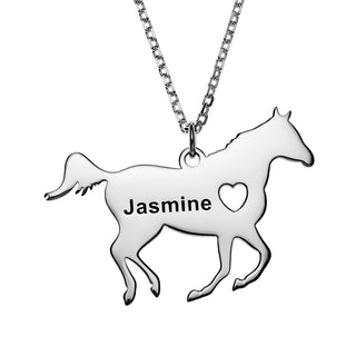Sterling Silver Horse Silhouette Necklace
