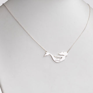 Sterling Silver Mermaid Name Pendant