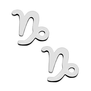 Silver Plated Zodiac Sign Cutout Stud Earring