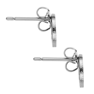 Silver Plated Zodiac Sign Disc Stud Earring Set of 2