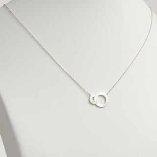 Sterling Silver Engraved Interlocking Circles Necklace