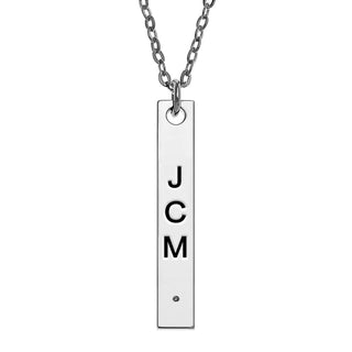 Silver Plated Minimal Zodiac Bar Necklace