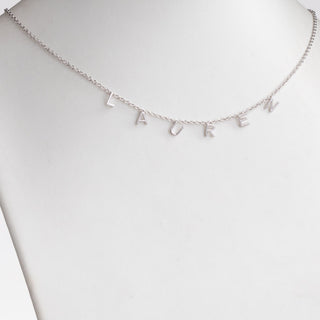 Silver Plated Dainty Name Choker