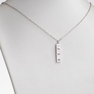 Silver Plated Zodiac Bar Pendant
