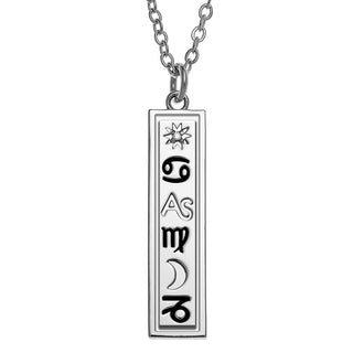 Silver Plated Zodiac Bar Pendant