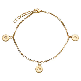 14K Gold Plated Zodiac Charm Bracelet