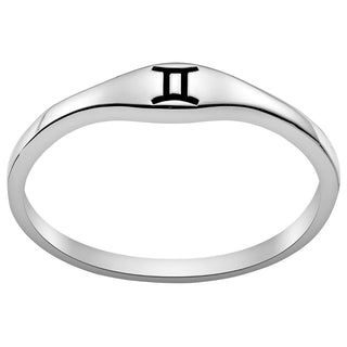 Silver Plated Zodiac Stack Ring