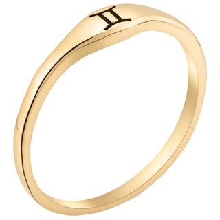 14K Gold Plated Zodiac Stack Ring