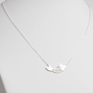 Sterling Silver Uppercase Name Mermaid Necklace