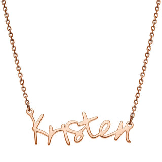 14K Rose Gold Plated Fancy Name Necklace