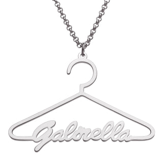 Silver Plated Hanger Name Necklace
