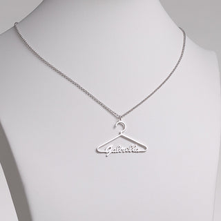 Silver Plated Hanger Name Necklace