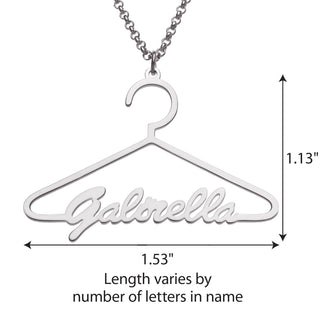 Silver Plated Hanger Name Necklace