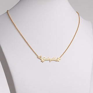 14K Gold Plated Seamstress Name Necklace