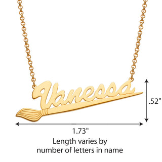 14K Gold Plated Artist Name Necklace